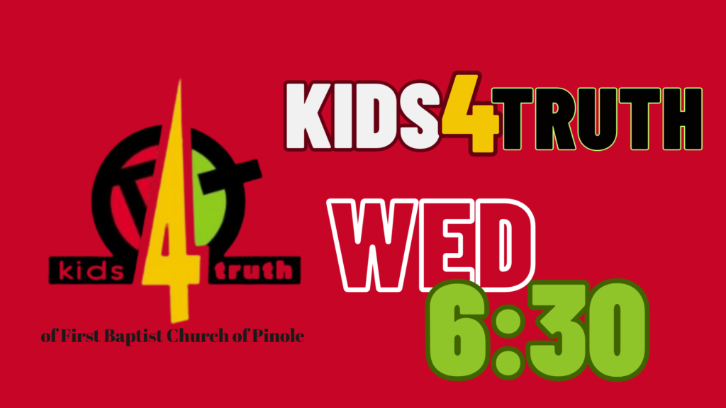 During the school year we offer 2 exciting youth programs!
Kids4Truth is for grades K to 6th. Teen Group is for teens from the 7th to 12th grades!
